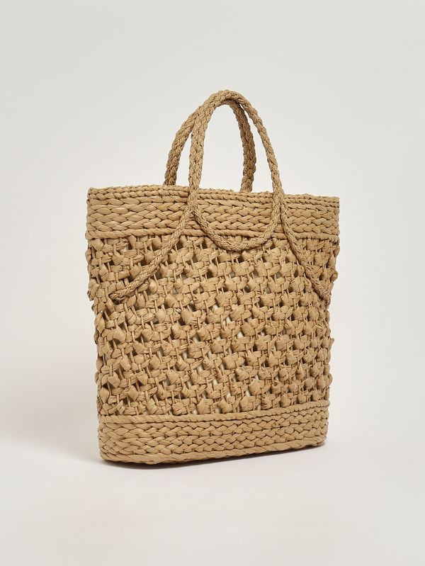 2. Damenhandtasche aus Bast Stroh Twinset 261td8580