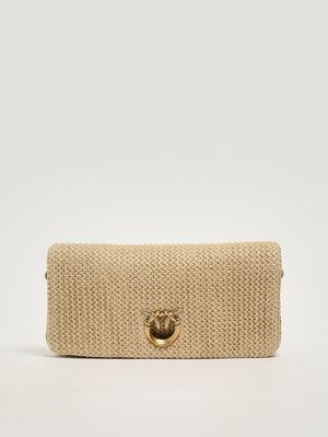 1. Borsa donna Click Soft Horizontal Classic in rafia Rafia-Nero