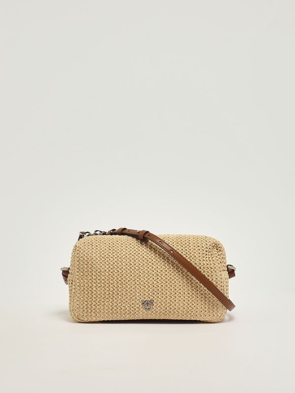 4. Borsa donna Trittico in rafia Paglia-Cuoio Pinko 106661a391