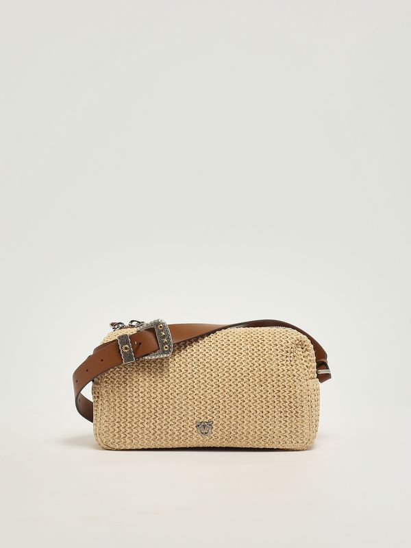 3. Borsa donna Trittico in rafia Paglia-Cuoio Pinko 106661a391