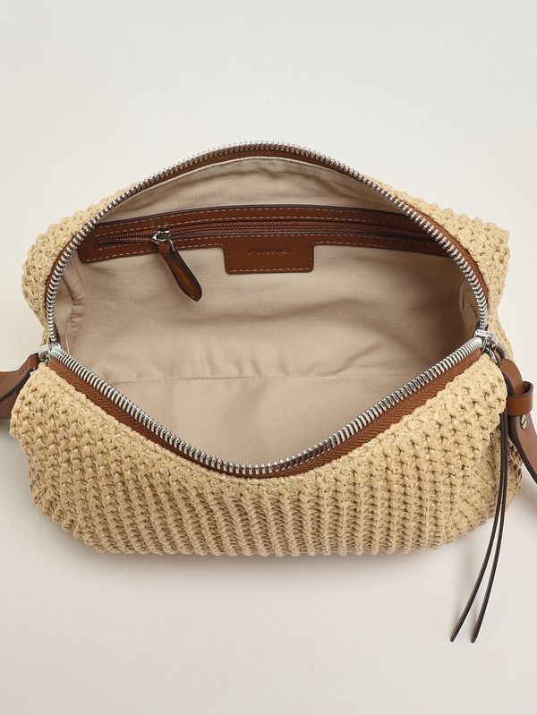 5. Borsa donna Trittico in rafia Paglia-Cuoio Pinko 106661a391