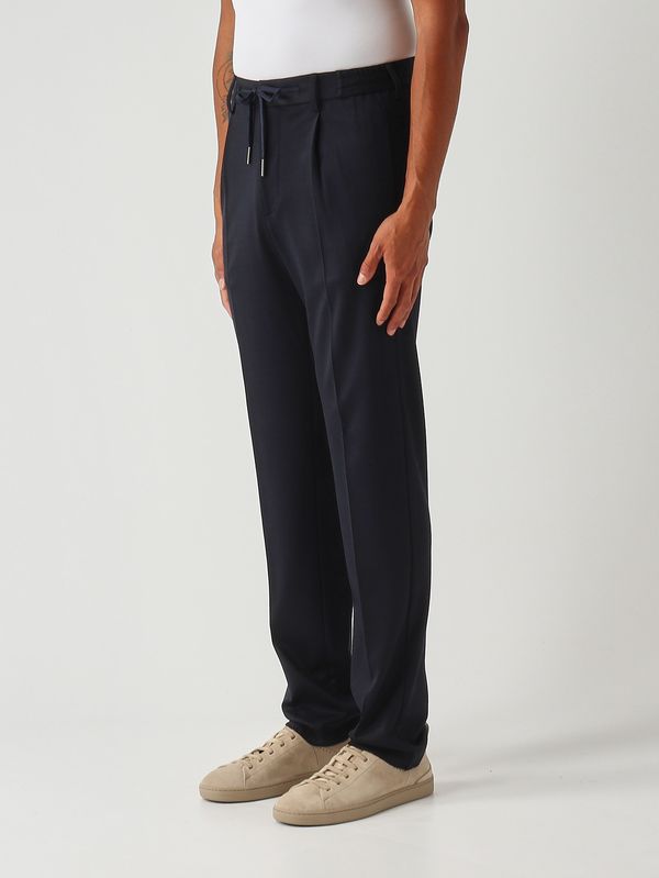 3. Pantalone uomo Icoman in jersey di misto lana Blu Navy Tagliatore pnewmantgt340286b3334