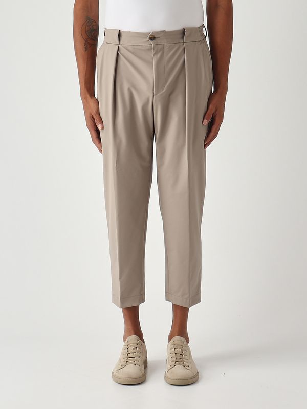 1. Pantalón para hombre Clarence de tejido técnico elástico Beige L.B.M. 1911 652068198