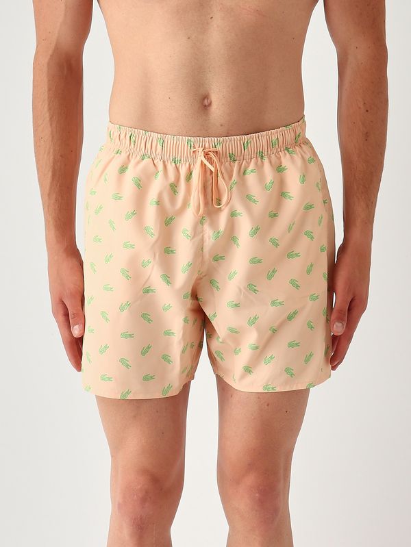 1. Herren-Badehose aus schnelltrocknendem Material Lachs Lacoste mh1851