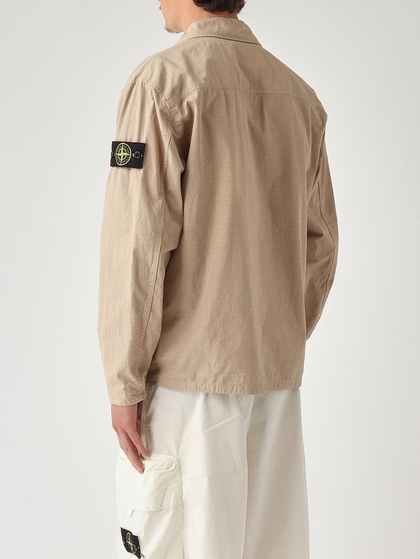 4. Overshirt uomo in cotone biologico Beige Scuro Stone Island l1s151200005s0298