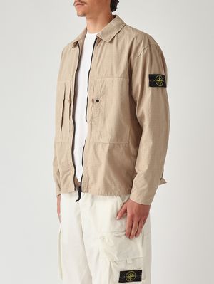 3. Overshirt uomo in cotone biologico Beige Scuro