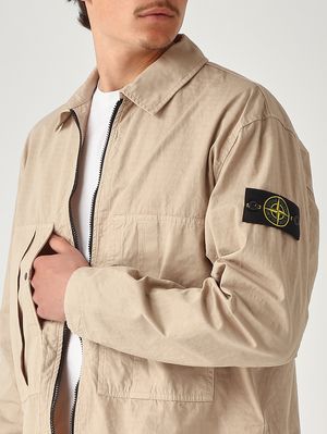 5. Overshirt uomo in cotone biologico Beige Scuro