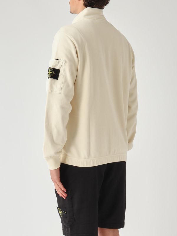 4. Sudadera de hombre de algodón Marfil Stone Island l1s156100018s0410