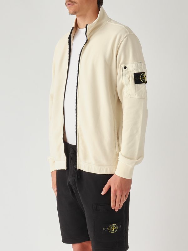 3. Sudadera de hombre de algodón Marfil Stone Island l1s156100018s0410
