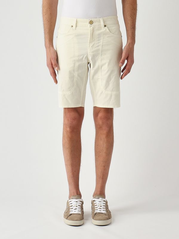 Bermuda uomo Jayden in popeline di cotone stretch Bianco Neve Jeckerson