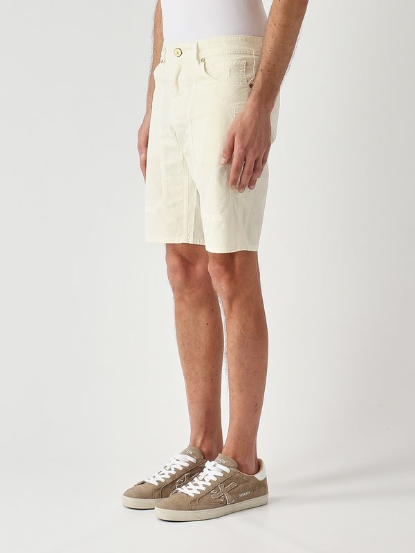 2. Bermuda uomo Jayden in popeline di cotone stretch Bianco Neve Jeckerson pe26jupbe001jayde001