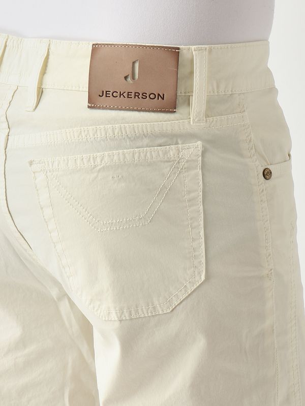 4. Bermuda uomo Jayden in popeline di cotone stretch Bianco Neve Jeckerson pe26jupbe001jayde001