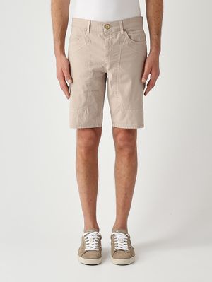 1. Bermuda uomo Jayden in popeline di cotone stretch Beige Ash