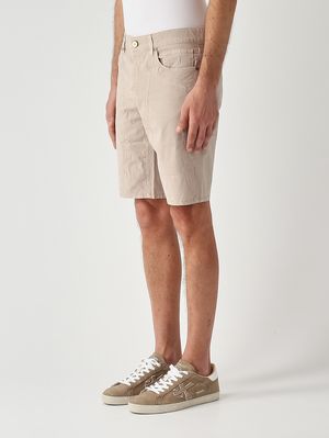2. Bermuda uomo Jayden in popeline di cotone stretch Beige Ash