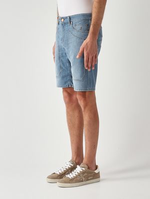 2. Men's Jayden slim fit shorts in 8.75 OZ stretch cotton cross denim Basic Blue Bleach
