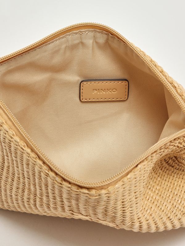 3. Pochette en raphia pour femme Beige Pinko 106763a39y