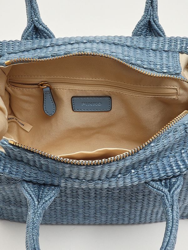 3. Sac de plage pour femme en raphia Bleu Pinko 106832a39y