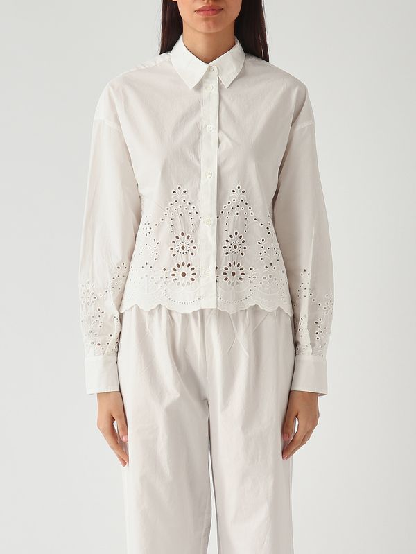 1. Camisa de mujer Oriane de algodón Sangallo Morris Flower Embry 0 MC2 Saint Barth one0001