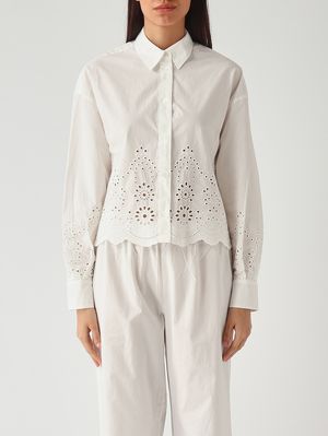 1. Camisa de mujer Oriane de algodón Sangallo Morris Flower Embry 0