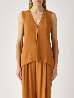 1. Blusa de mujer de mezcla de seda. Ámbar