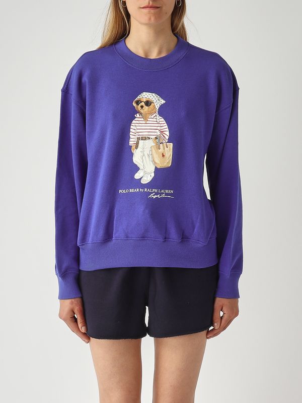 1. Felpa donna in cotone Blu Royal Polo Ralph Lauren 211a12730