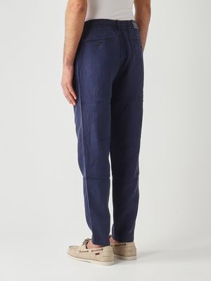 3. Men's linen trousers Navy Blue