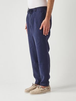2. Men's linen trousers Navy Blue