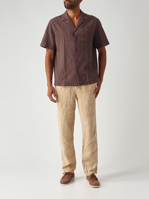 2. Pantalon homme en lin Kaki