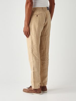 4. Pantalon homme en lin Kaki