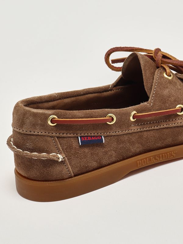 5. Mocassino uomo Docksides Portland Artisan Ox in pelle scamosciata Tabacco Sebago 78123gw