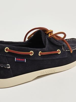 5. Mocassino uomo Docksides Portland Artisan Ox in pelle scamosciata Blu Navy