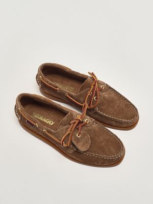 2. Mocassino uomo Docksides Portland Artisan Ox in pelle scamosciata Tabacco