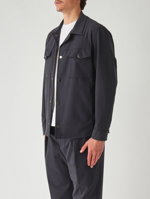 3. Overshirt uomo David in tessuto tecnico stretch superlight Navy