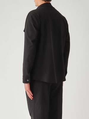 4. Overshirt uomo David in tessuto tecnico stretch superlight Nero