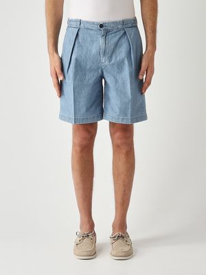 1. Herren-Bermuda Colvilled aus Baumwoll-Denim Heller Denim