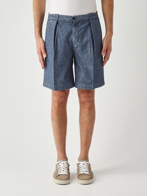 1. Colvilled men's cotton denim Bermuda shorts Dark Denim