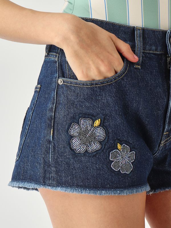 5. Shorts donna Musa in denim di cotone Denim scuro MC2 Saint Barth mus0001