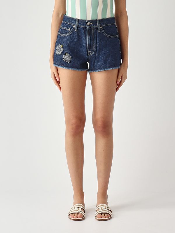 1. Shorts donna Musa in denim di cotone Denim scuro MC2 Saint Barth mus0001