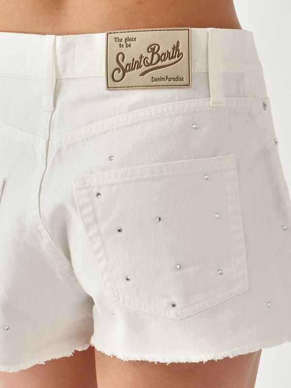 5. Musa women's cotton denim shorts White MC2 Saint Barth mus0001