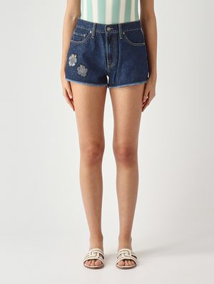 1. Shorts donna Musa in denim di cotone Denim scuro