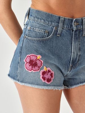 5. Shorts donna Musa in denim di cotone Denim chiaro