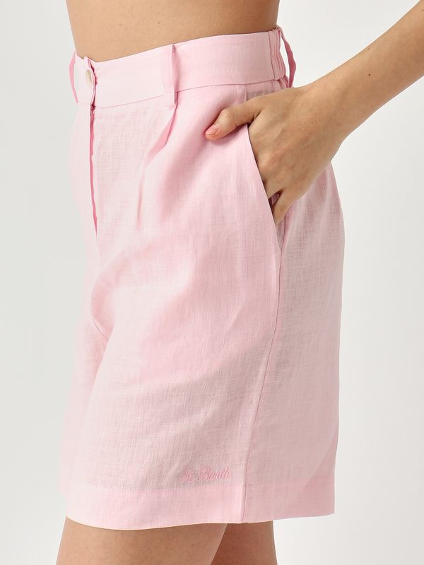 5. Maggy Damen-Shorts aus Leinen Rosa MC2 Saint Barth mgg0001