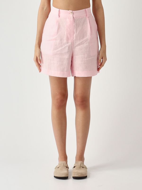 1. Maggy Damen-Shorts aus Leinen Rosa MC2 Saint Barth mgg0001
