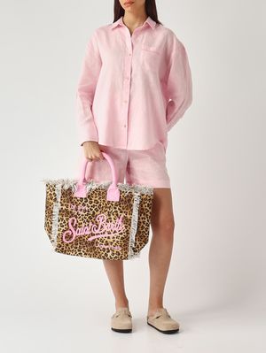 2. Maggy Damen-Shorts aus Leinen Rosa