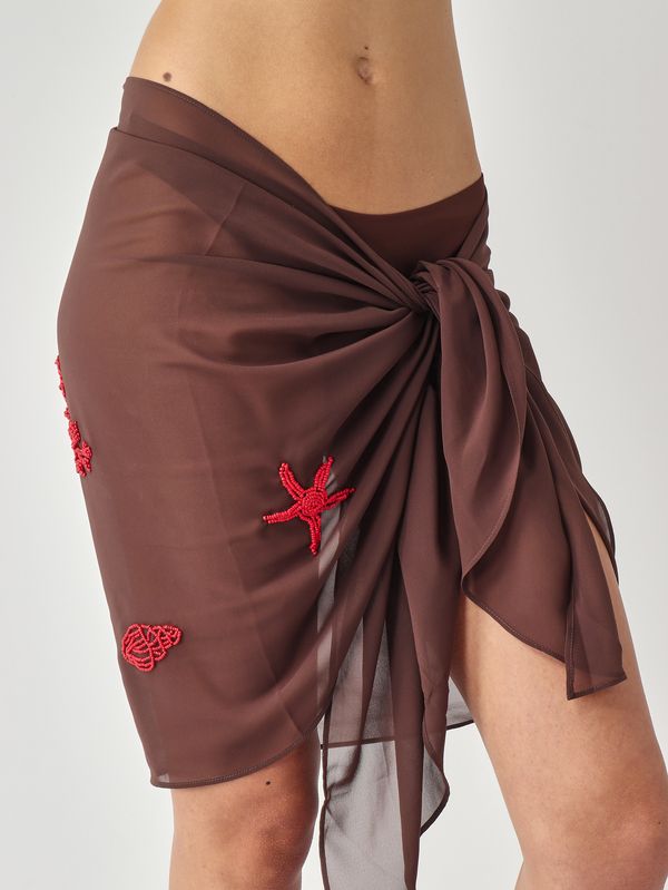 4. Sery women's georgette pareo Brown MC2 Saint Barth sre001