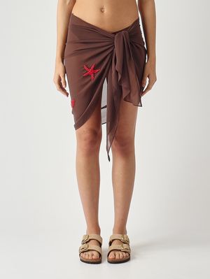 1. Sery women's georgette pareo Brown
