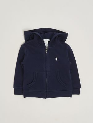 1. Cotton-blend sweatshirt for baby boys Blue-White