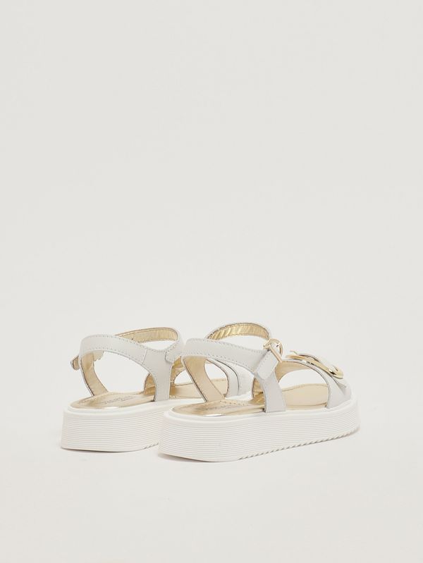 3. Mädchen-Sandalen aus Nappaleder Weiß Dianetti 1689