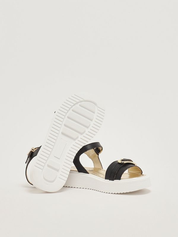 4. Mädchen-Sandalen aus Nappaleder Schwarz Dianetti 1689