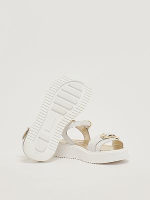 4. Mädchen-Sandalen aus Nappaleder Weiß